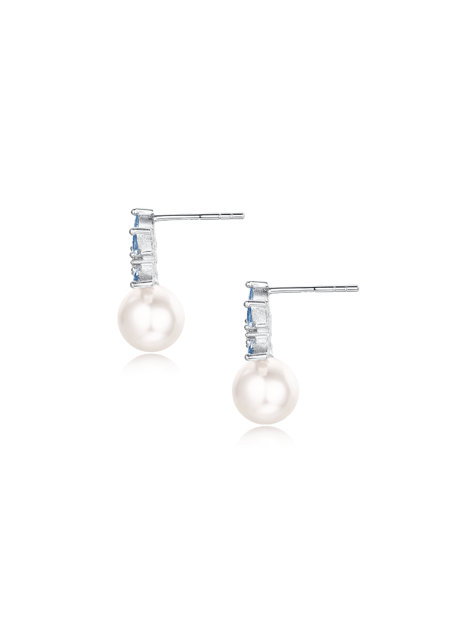 Pearly Snow Earrings (Pair) (White) - Earrings | Orange Cube