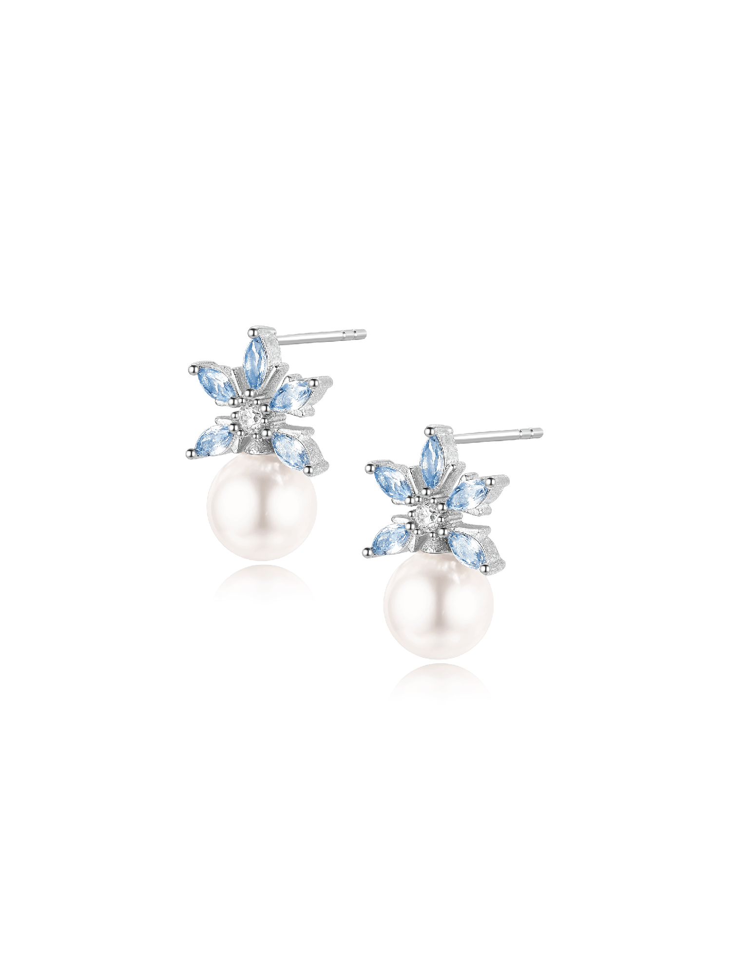Pearly Snow Earrings (Pair) (White) - Earrings | Orange Cube