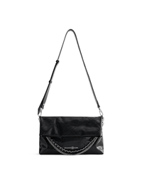 Retro Messenger Bag - Black - Black Leather Women Messenger Bag | Orange Cube