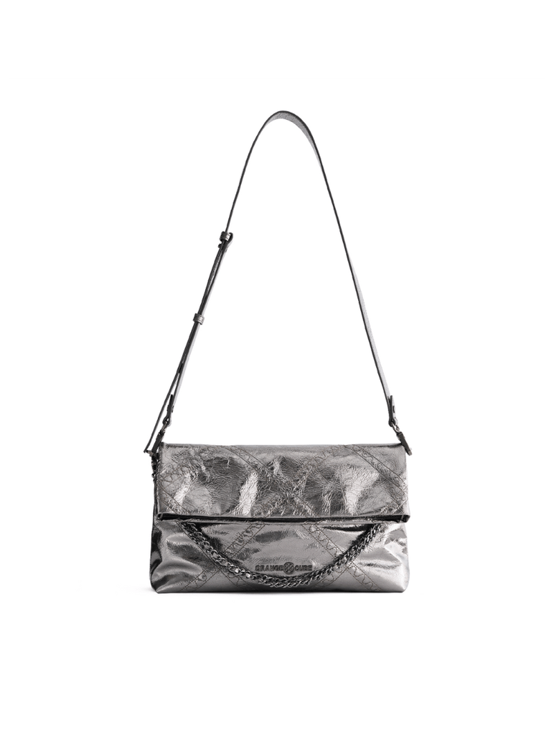 Retro Messenger Bag - Black Silver - Bag | Orange Cube