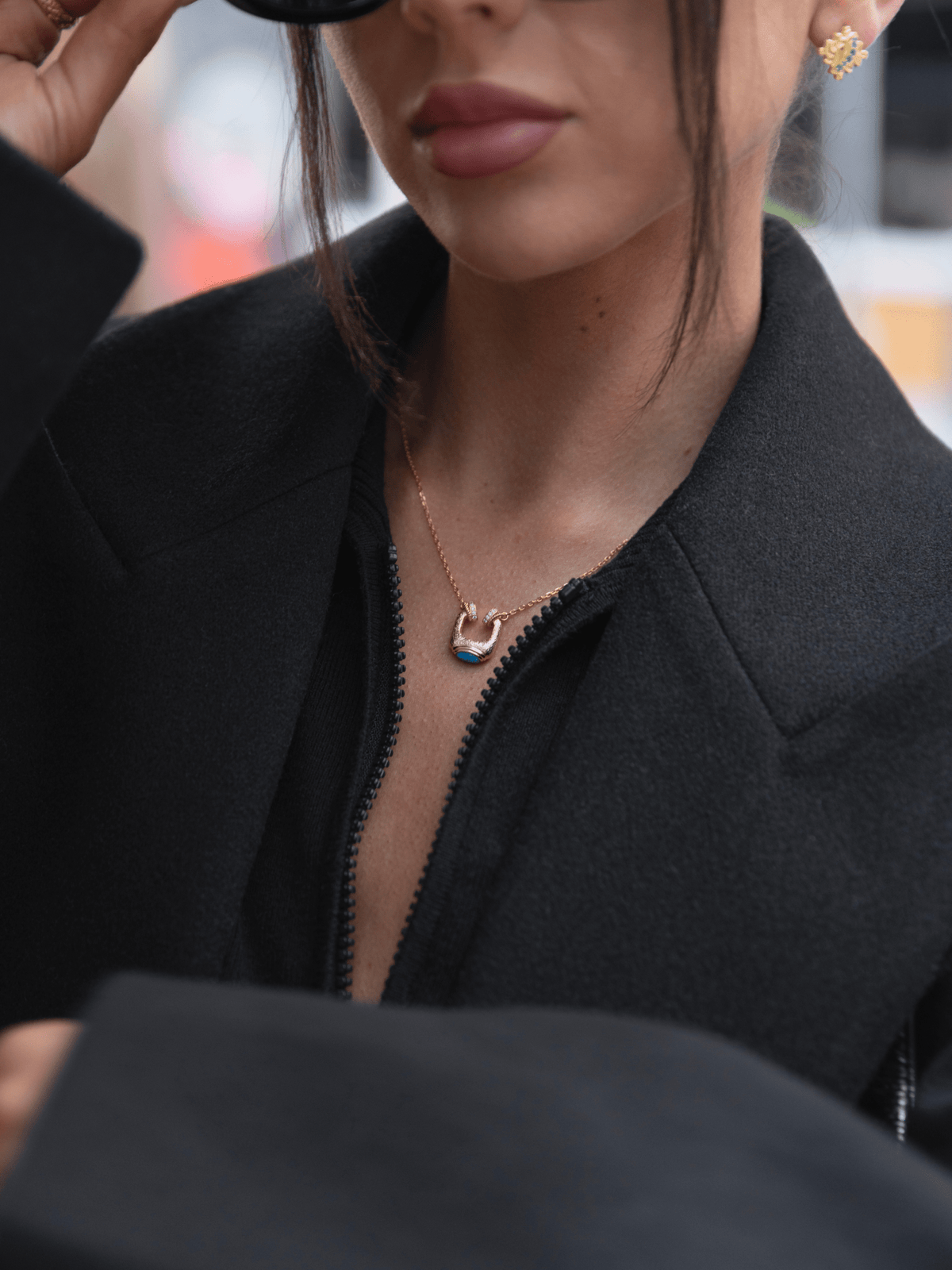 Serenova Pendant - Necklace | Orange Cube