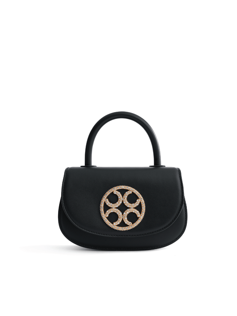 Signature Top Handle Saddle Bag - Black - Bag | Orange Cube