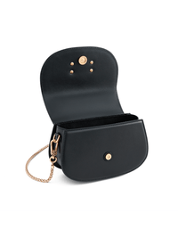 Signature Top Handle Saddle Bag - Black - Bag | Orange Cube