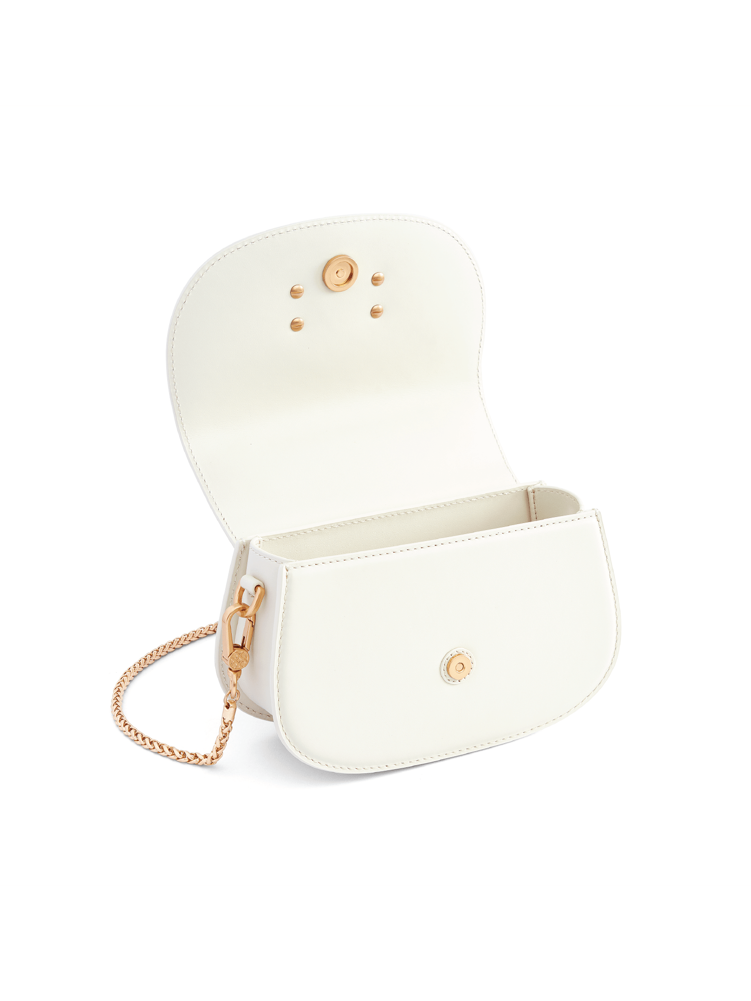 Signature Top Handle Saddle Bag - White - Bag | Orange Cube