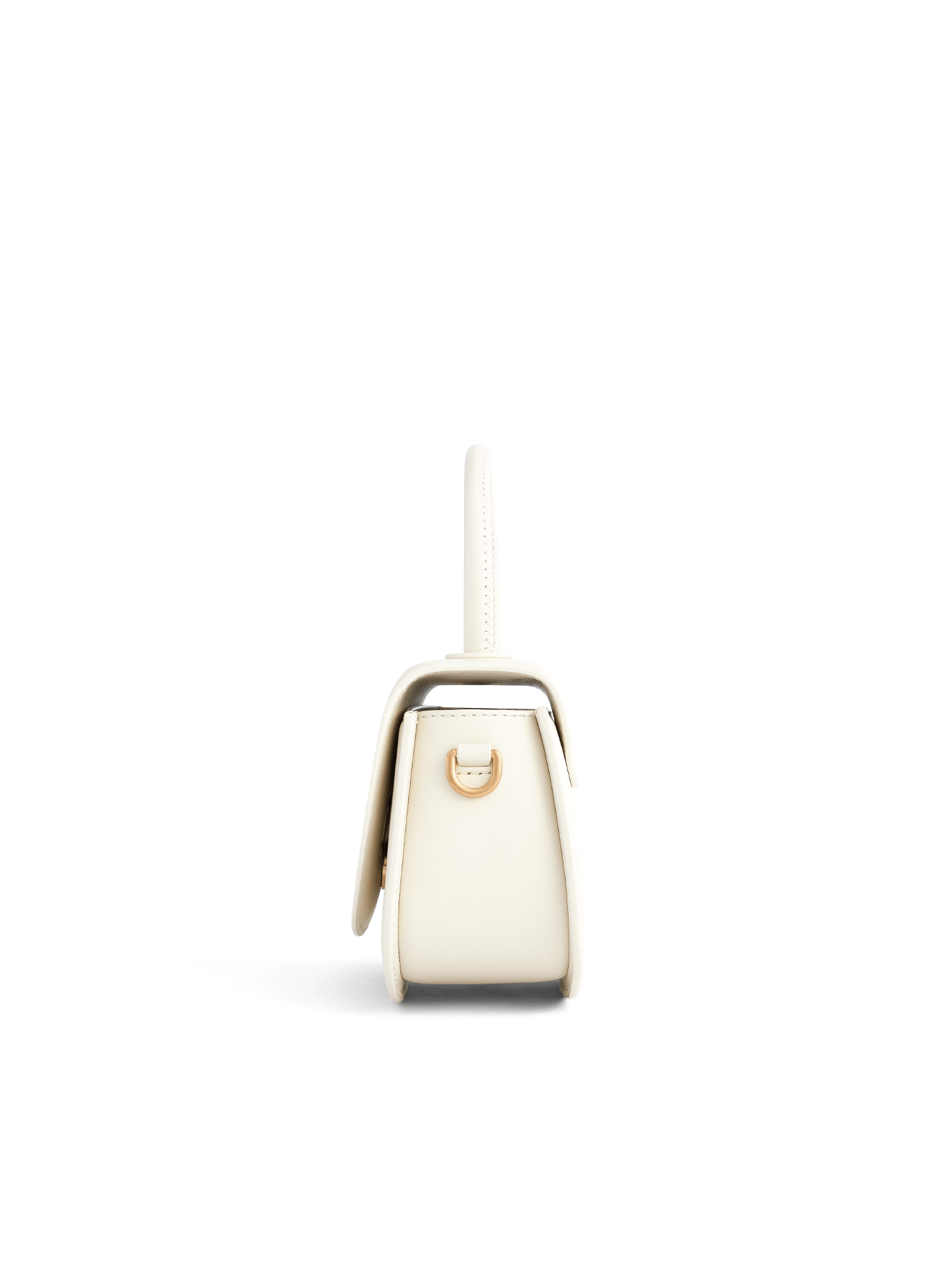 Signature Top Handle Saddle Bag - White - Bag | Orange Cube
