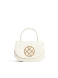 Signature Top Handle Saddle Bag - White - Bag | Orange Cube