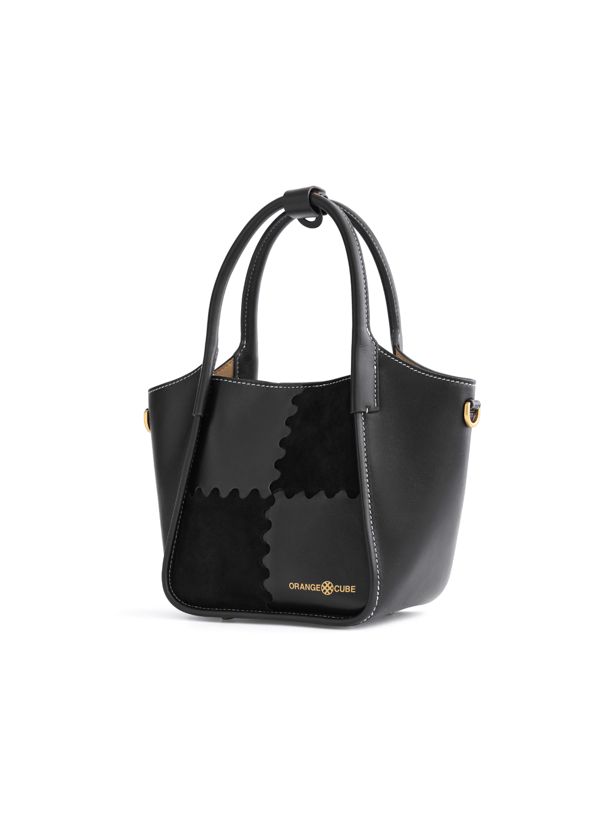 Square Stitch Basket Bag - Black - Bag | Orange Cube
