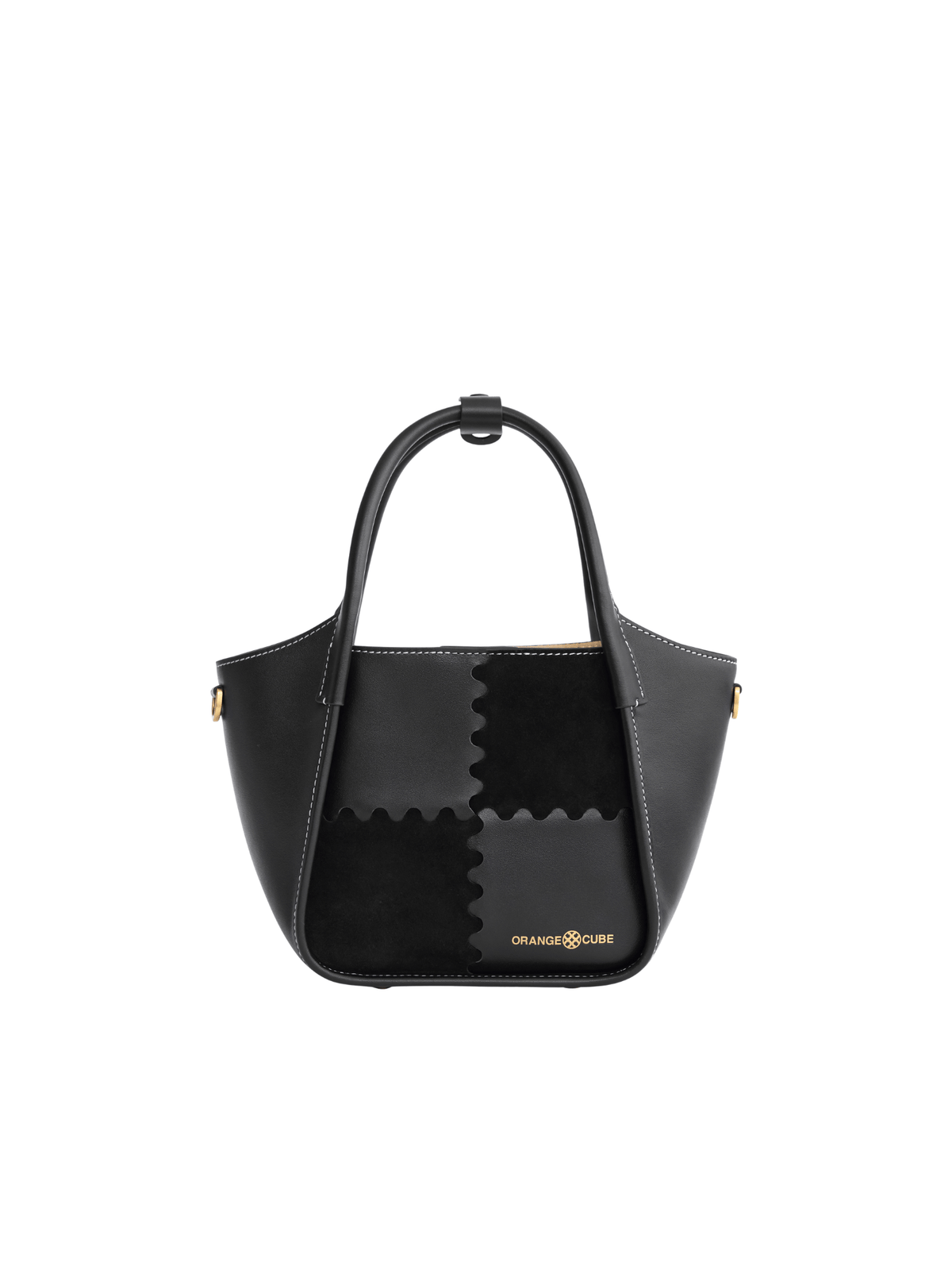 Square Stitch Basket Bag - Black - Bag | Orange Cube