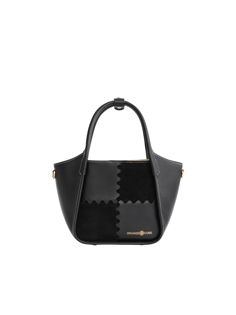 Square Stitch Basket Bag - Black - Bag | Orange Cube