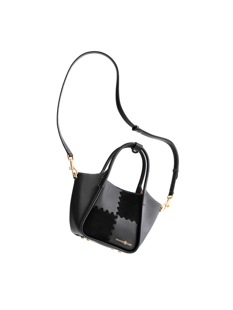 Square Stitch Basket Bag - Black - Bag | Orange Cube