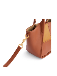 Square Stitch Basket Bag - Brown - Bag | Orange Cube