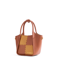 Square Stitch Basket Bag - Brown - Bag | Orange Cube