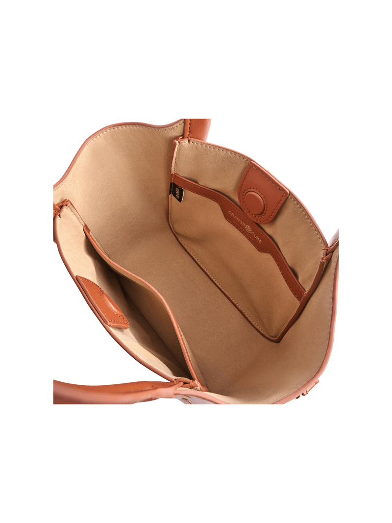 Square Stitch Basket Bag - Brown - Bag | Orange Cube