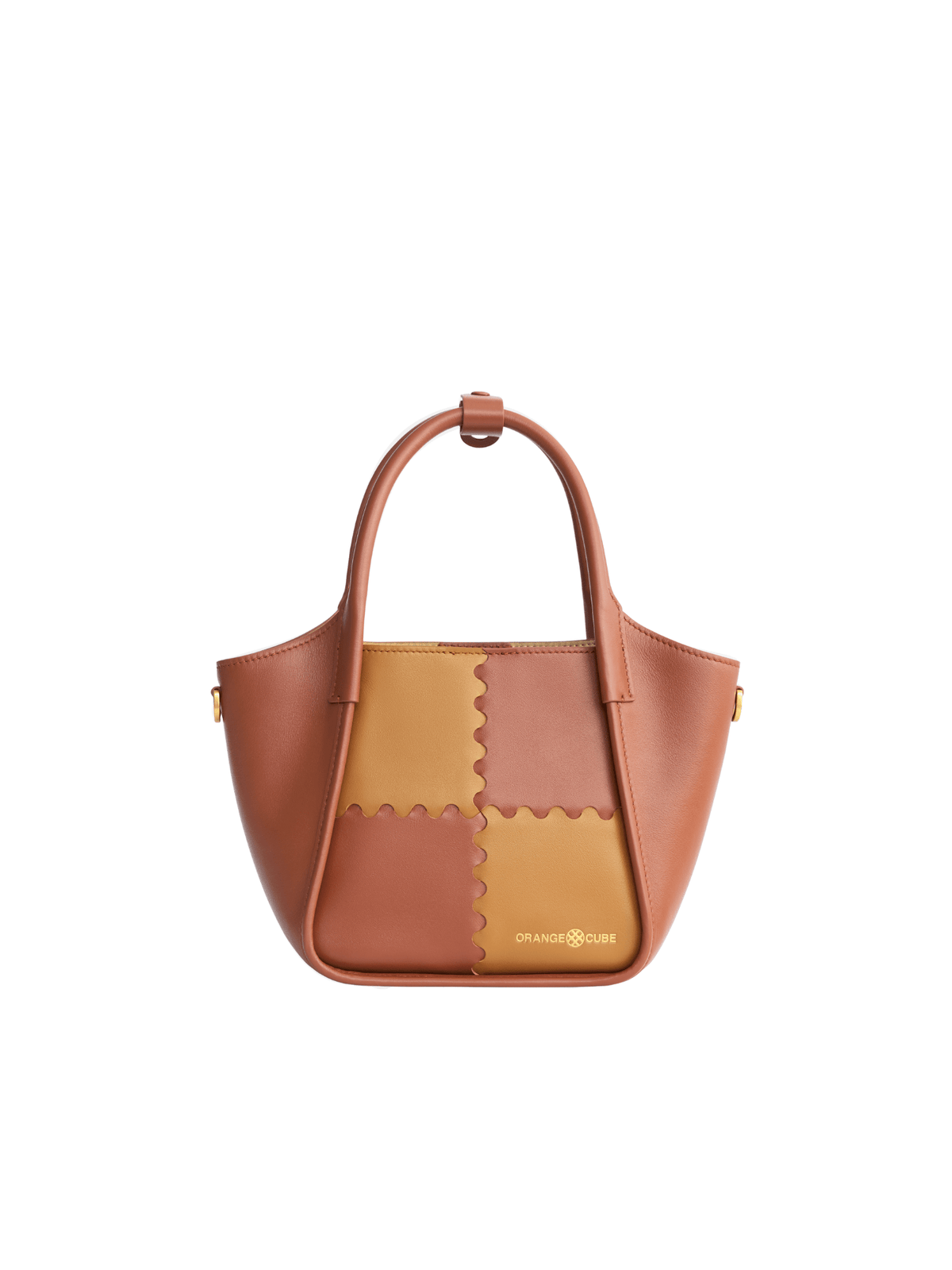 Square Stitch Basket Bag - Brown - Bag | Orange Cube