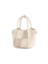 Square Stitch Basket Bag - Cream/Grey - Bag | Orange Cube
