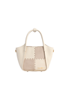Square Stitch Basket Bag - Cream/Grey - Bag | Orange Cube
