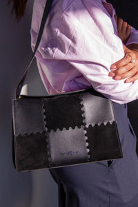 Square Stitch Box Bag - Black - Bag | Orange Cube