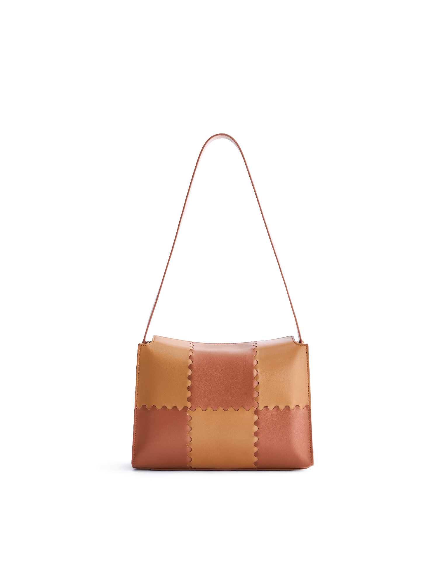 Square Stitch Box Bag - Brown - Bag | Orange Cube