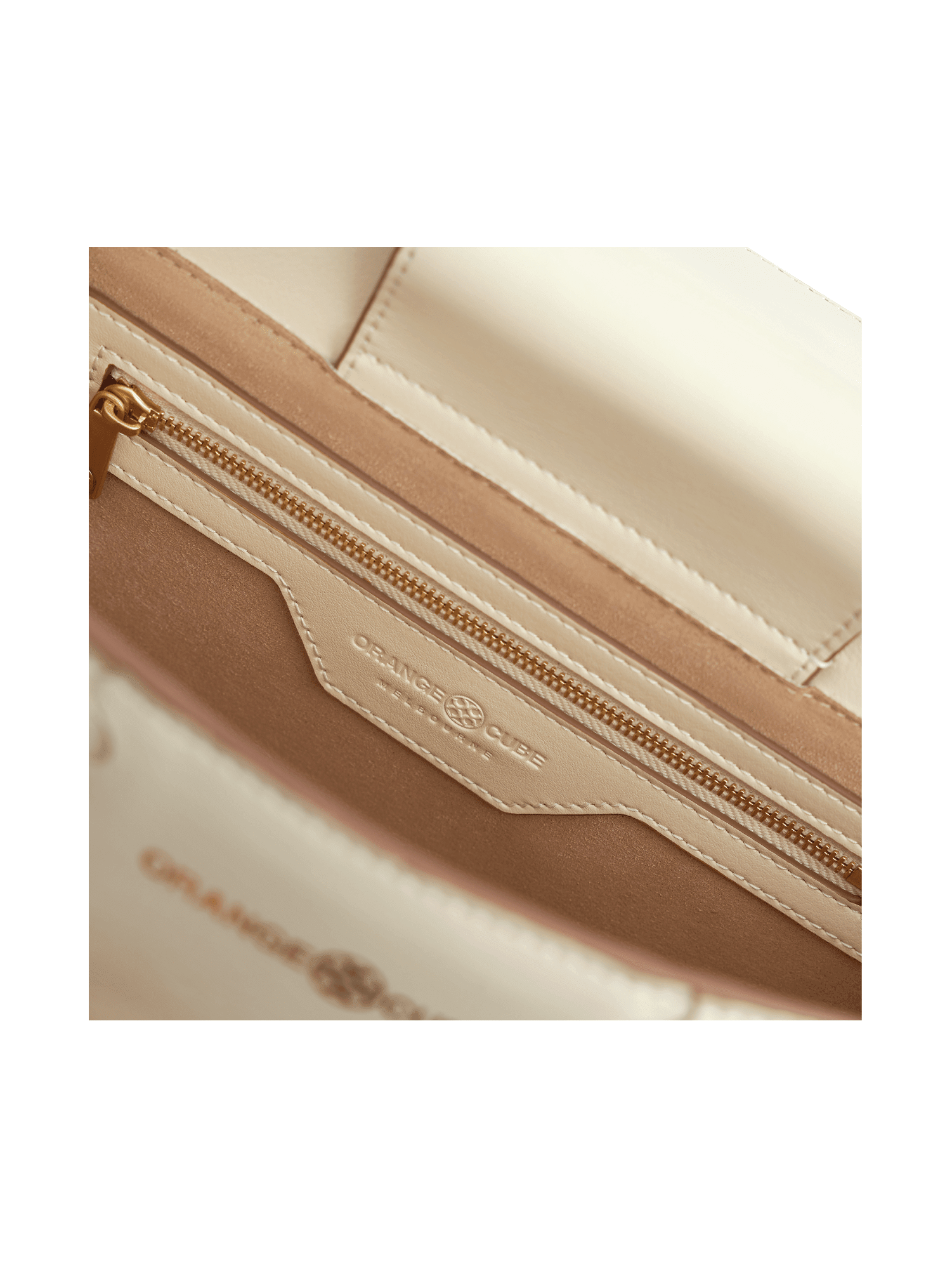 Square Stitch Crossbody Tote Bag - Pearl - Bag | Orange Cube