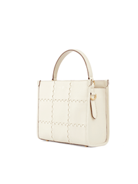 Square Stitch Crossbody Tote Bag - Pearl - Bag | Orange Cube