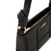 Square Stitch Cushion Shoulder Bag - Black - Bag | Orange Cube