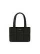 Square Stitch Cushion Tote - Black