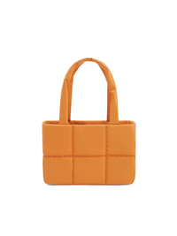 Square Stitch Cushion Tote - Orange