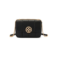 Square Stitch Flap Bag - Black - Bag | Orange Cube