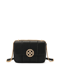 Square Stitch Flap Bag - Black - Bag | Orange Cube