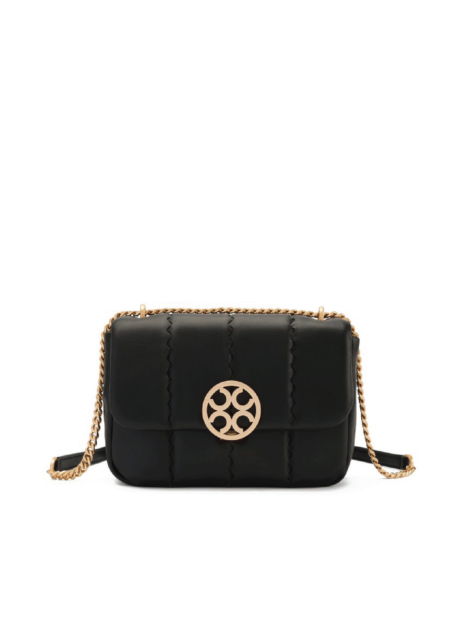 Square Stitch Flap Bag - Black - Bag | Orange Cube