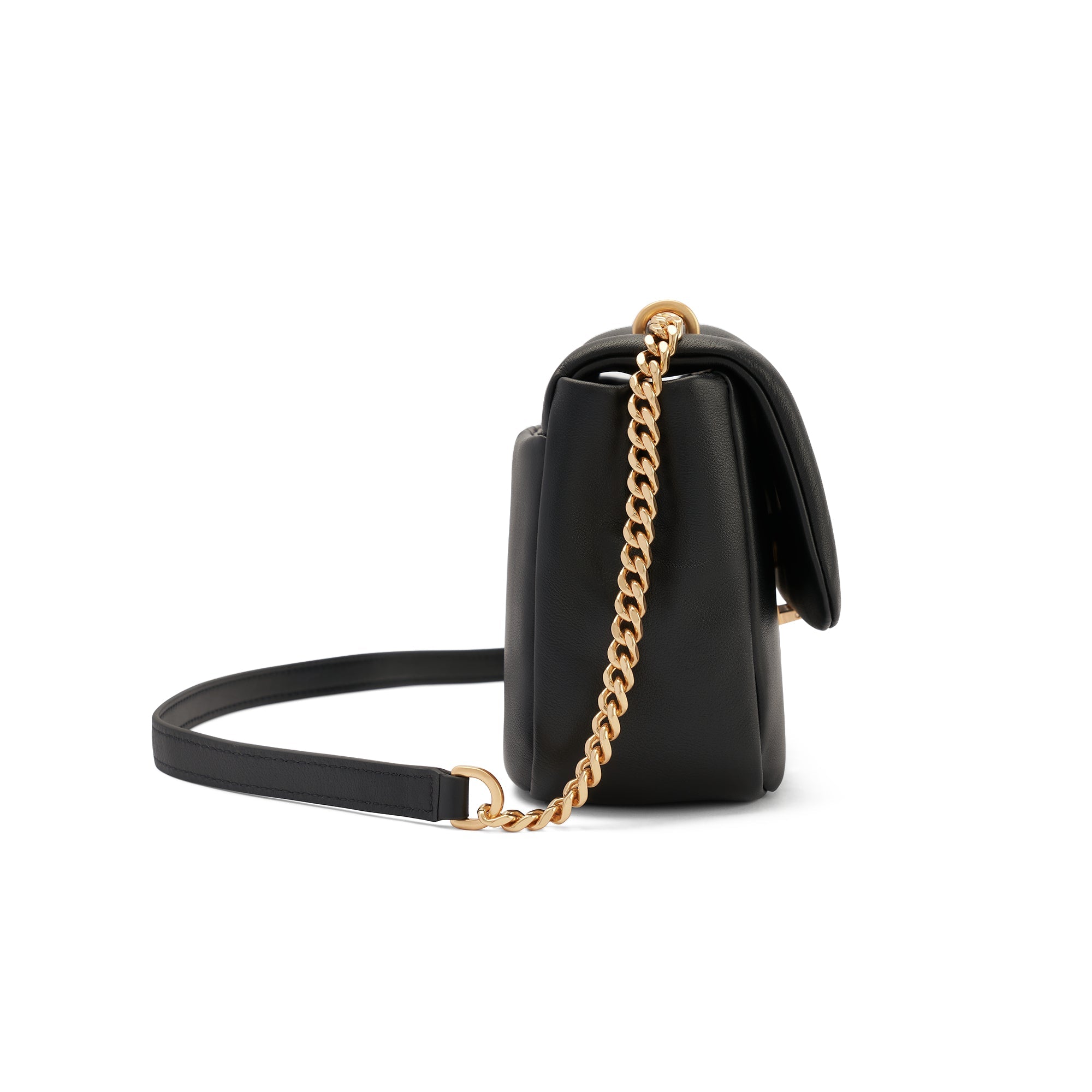 Square Stitch Flap Bag - Black - Bag | Orange Cube