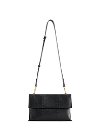 Square Stitch Messenger Bag - Black Gloss - Bag | Orange Cube