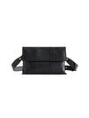 Square Stitch Messenger Bag - Black Gloss - Bag | Orange Cube