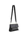 Square Stitch Messenger Bag - Black Gloss - Bag | Orange Cube