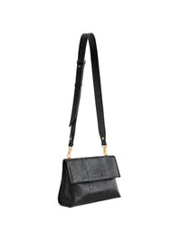 Square Stitch Messenger Bag - Black Gloss - Bag | Orange Cube