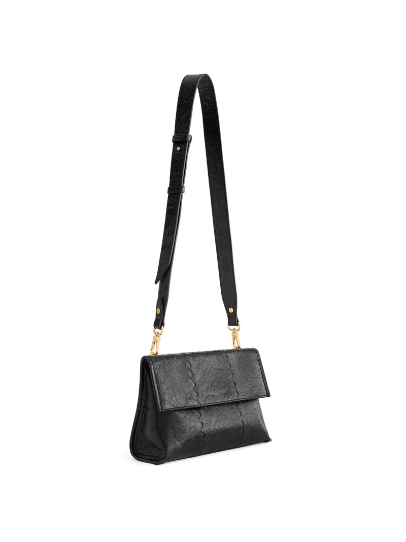 Square Stitch Messenger Bag - Black Gloss - Bag | Orange Cube