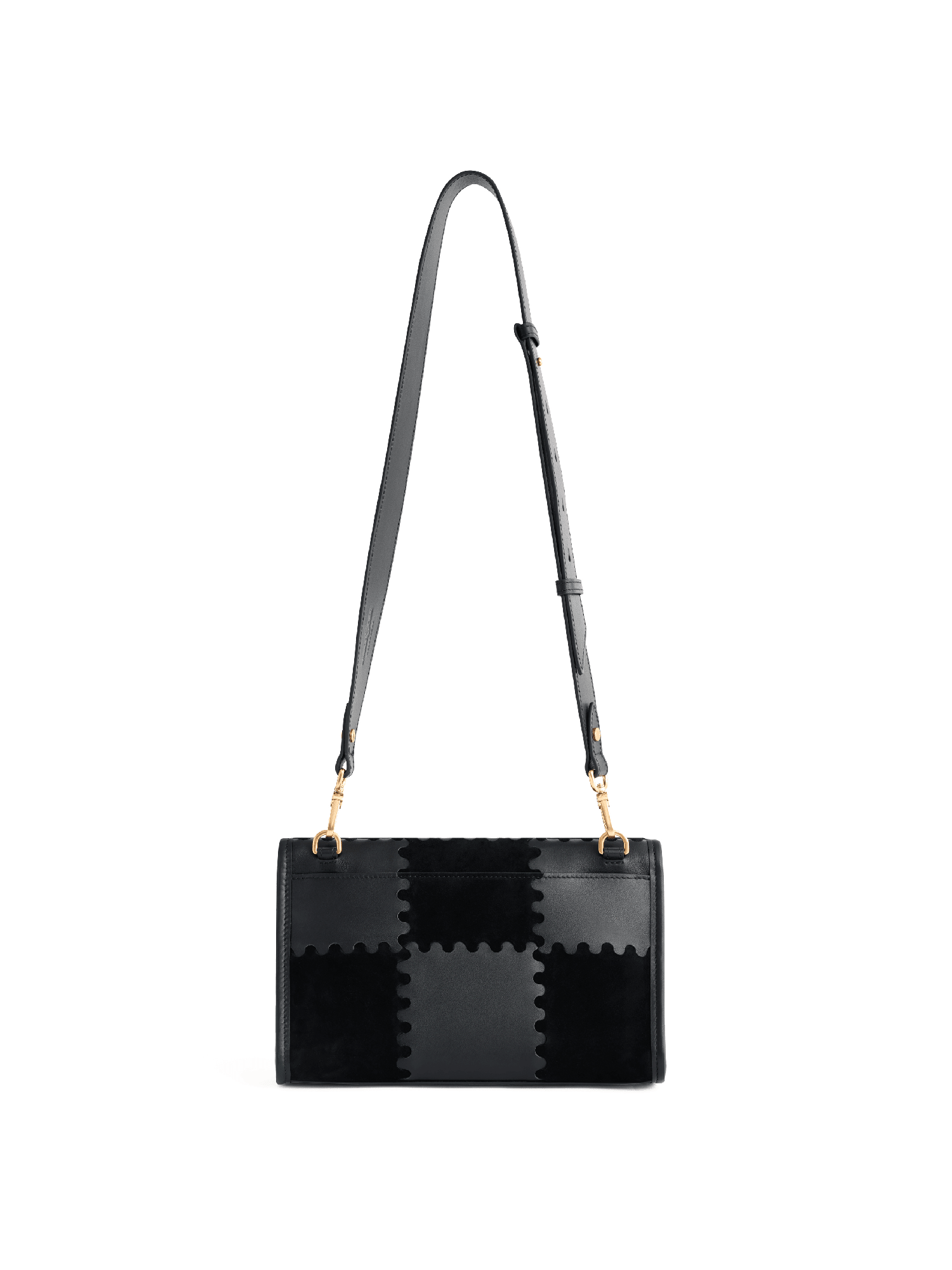 Square Stitch Messenger Bag - Black - Bag | Orange Cube