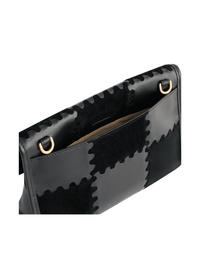 Square Stitch Messenger Bag - Black - Bag | Orange Cube