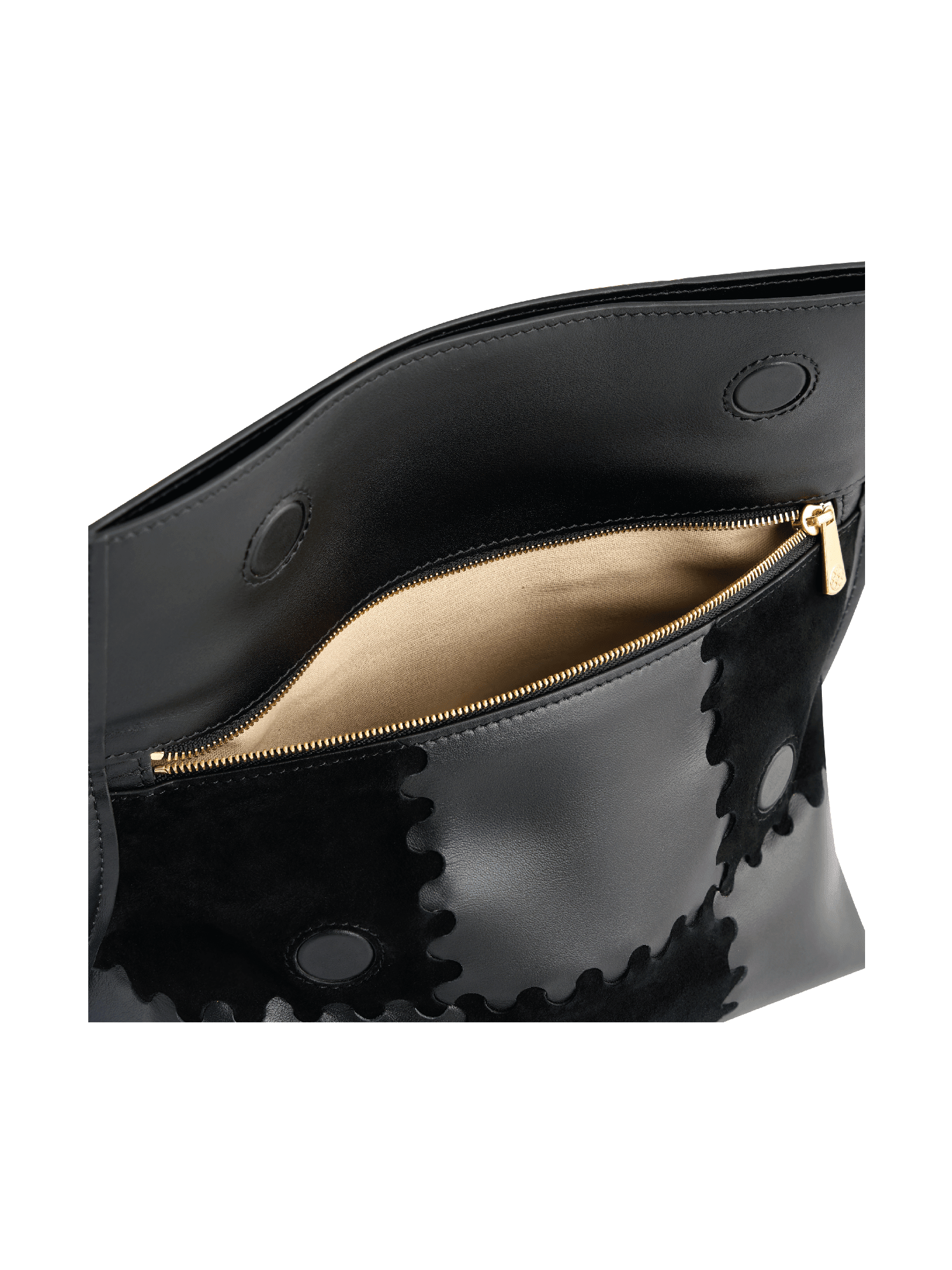 Square Stitch Messenger Bag - Black - Bag | Orange Cube