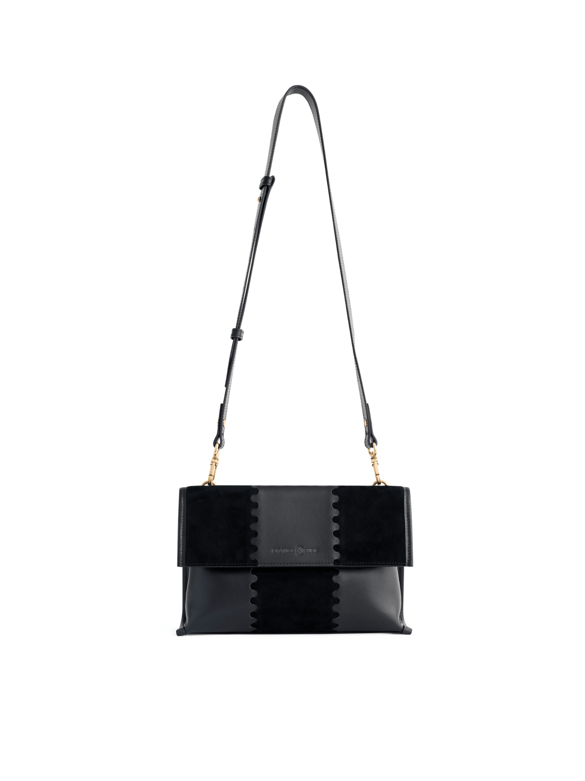 Square Stitch Messenger Bag - Black - Bag | Orange Cube
