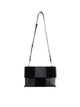 Square Stitch Messenger Bag - Black