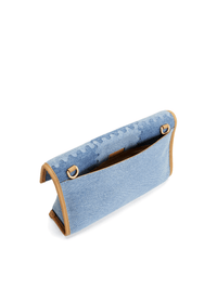 Square Stitch Messenger Bag - Double Denim - Denim Messenger Bag | Orange Cube