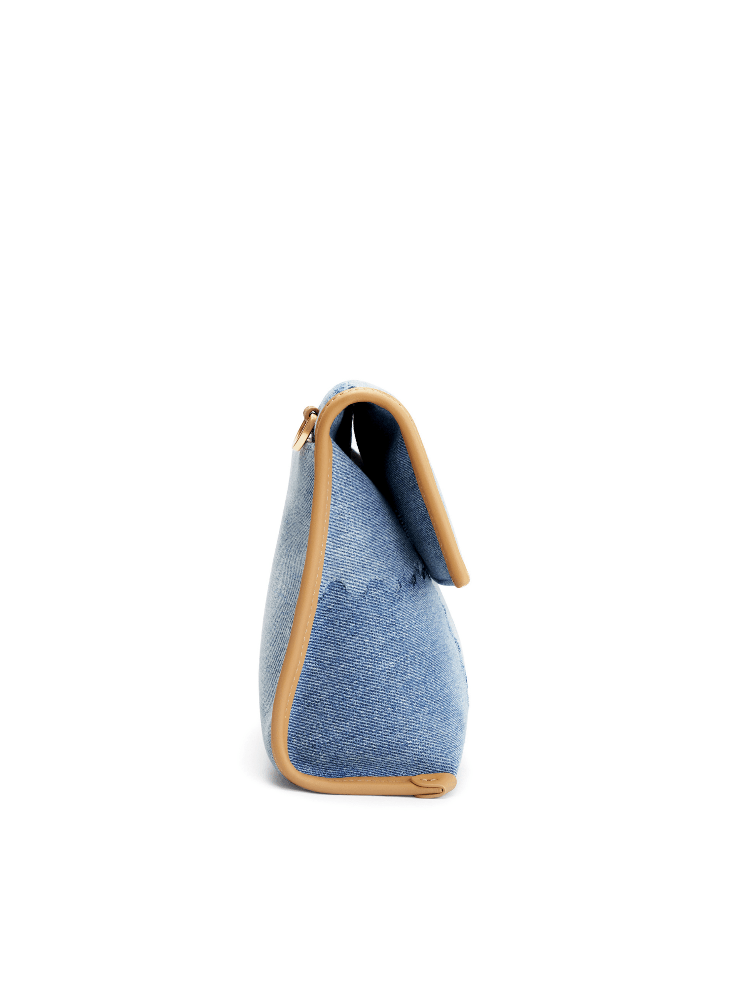 Square Stitch Messenger Bag - Double Denim - Denim Messenger Bag | Orange Cube