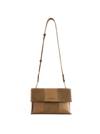 Square Stitch Messenger Bag - Honey Brown - Bag | Orange Cube
