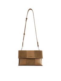 Square Stitch Messenger Bag - Honey Brown - Brown Leather Women Messenger Bag | Orange Cube