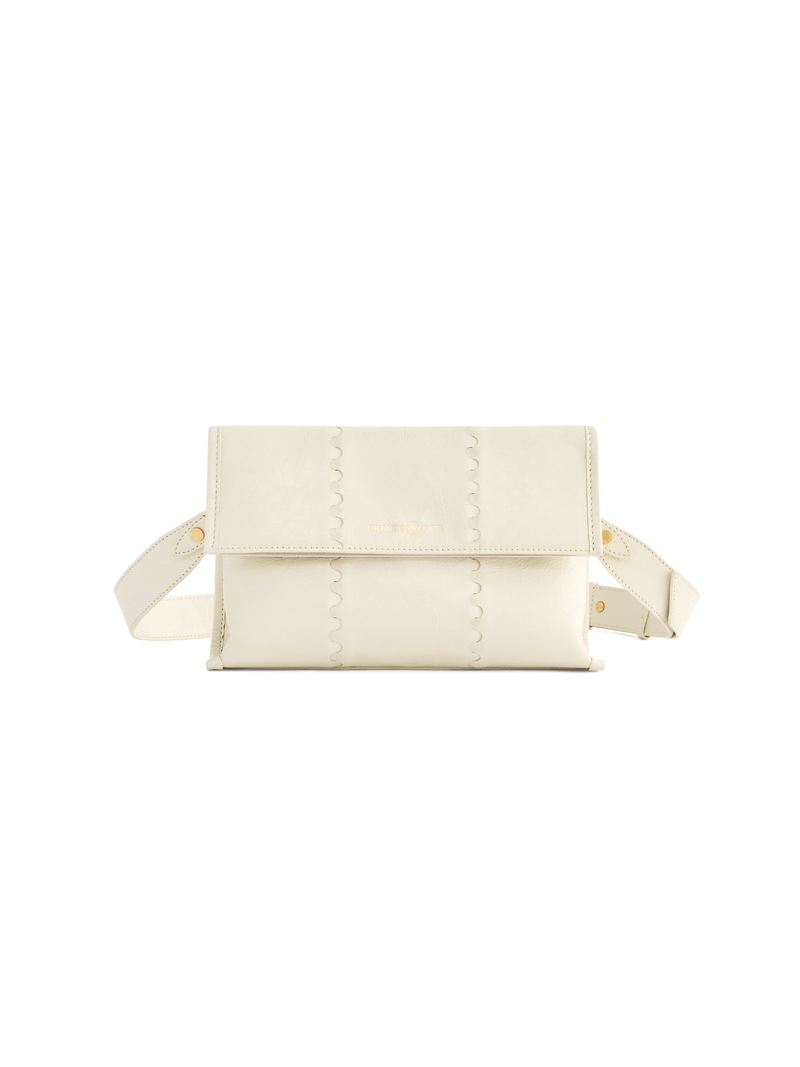 Square Stitch Messenger Bag - White - Bag | Orange Cube