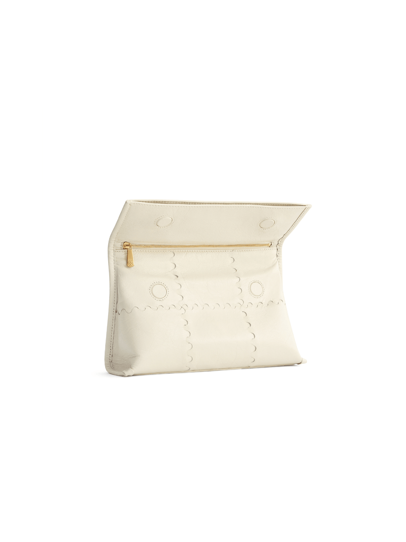 Square Stitch Messenger Bag - White - Bag | Orange Cube