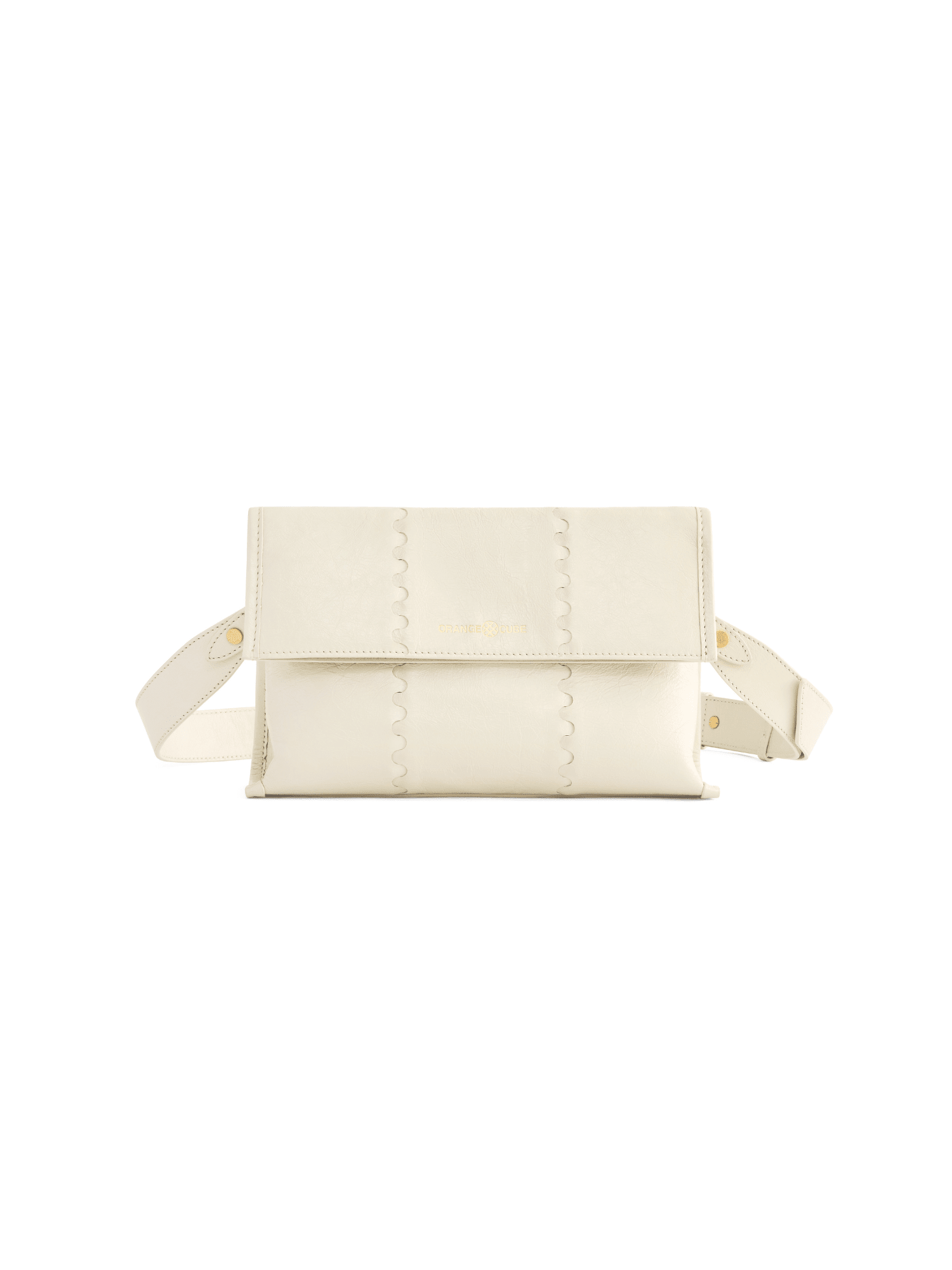 Square Stitch Messenger Bag - White - Bag | Orange Cube