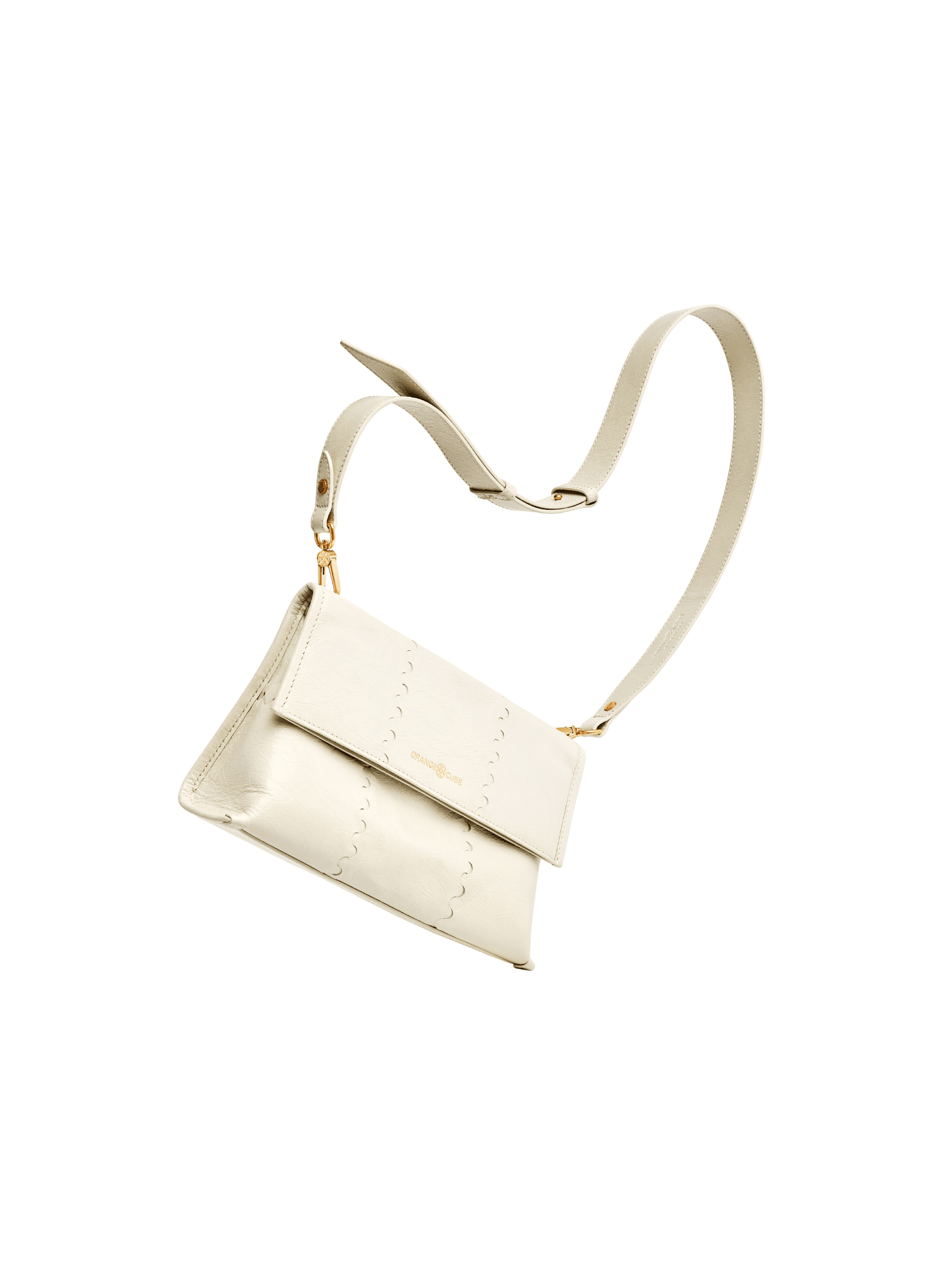 Square Stitch Messenger Bag - White - Bag | Orange Cube