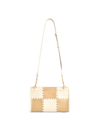 Square Stitch Messenger Bag - White/Light Brown - Bag | Orange Cube